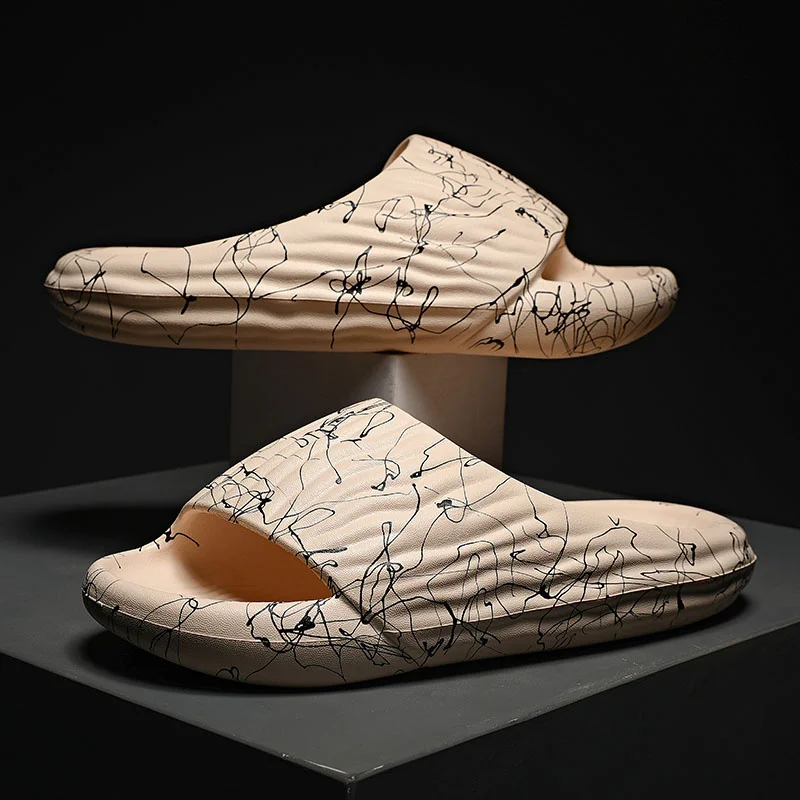 Slip Slippers for Men Non-Slip With Thick Sole Soft Foam Sliders Slip Comfy Slipper for Indoor  Outdoor_voghion.com