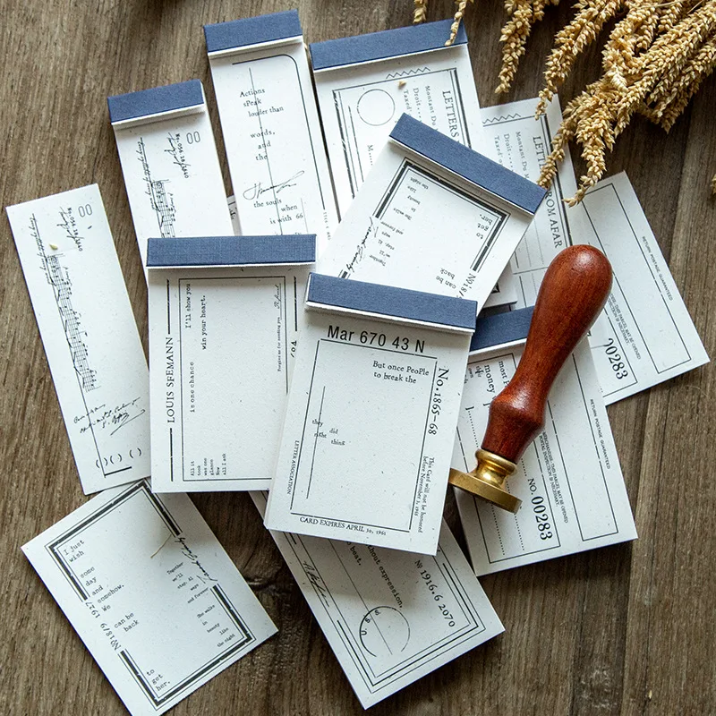 

50pcs New Retail Vintage Retro Life On The Pen Diary Material Paper Pack Journal Scrapbooking Memo Pad Notepad