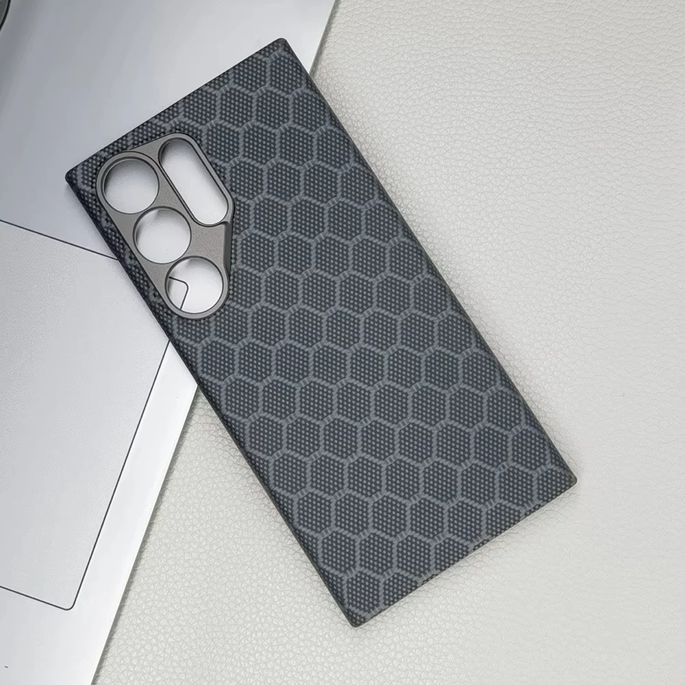 Custodia per telefono magnetica commerciale in aramide per Samsung Galaxy S24Ultra Custodia antiurto per telefono in Kevlar in fibra di carbonio Galaxy S25Ultra - immagine 6