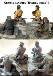 Figurine en résine moulée à l'échelle 1/35, modèle de personnage de la seconde guerre mondiale, kit d'assemblage (2 personnes) non peint, livraison gratuite 
