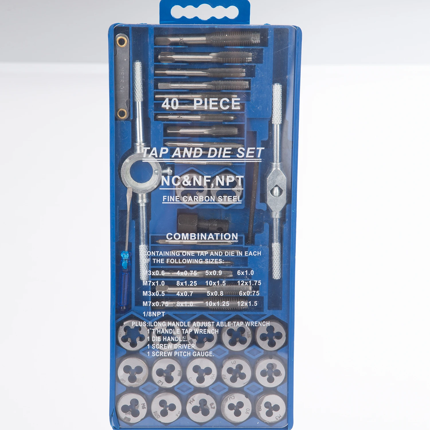 Description Picture 3 of item40pcs Metric Tap and Die Set Metric Standard Coarse External and Internal Threads Essential Repair Tool Kit with Thread Wrench