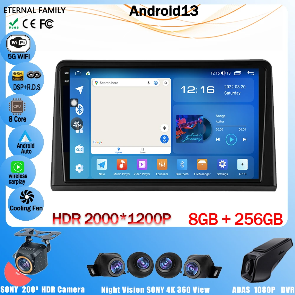 

Car RadioFor Hyundai Sonata 7 LF 2017 - 2019 Multimedia Video Player Navigation GPS Android 13 No 2Din 2 Din DVD Carplay Stereo