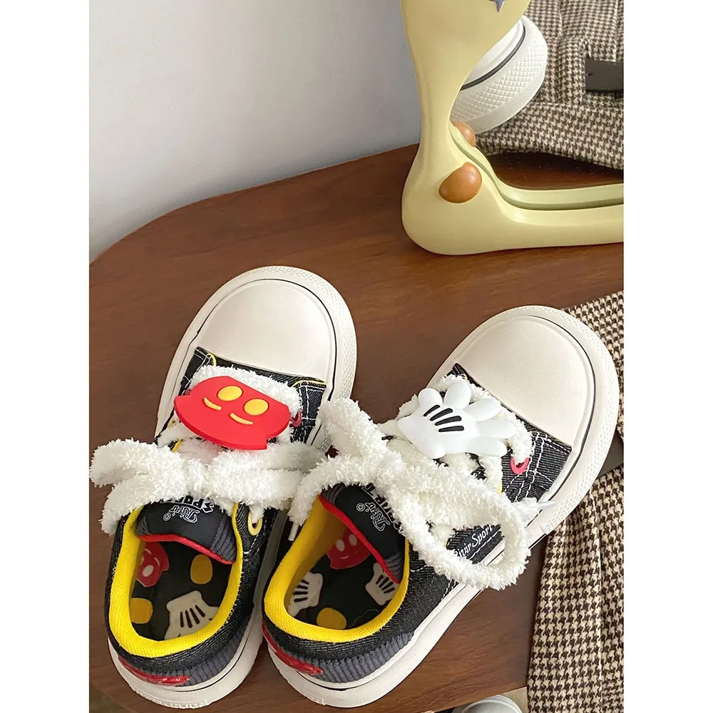 Big Head White Shoes Thick Sole 2024 New Mixed Colors Women's Casual Shoes Board Shoes Women's Canvas Shoes 24-140