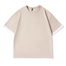 

Trendy Male Da Fashion Brand Heavy230Grams 100%Cotton Solid ColorTT-shirt 372125