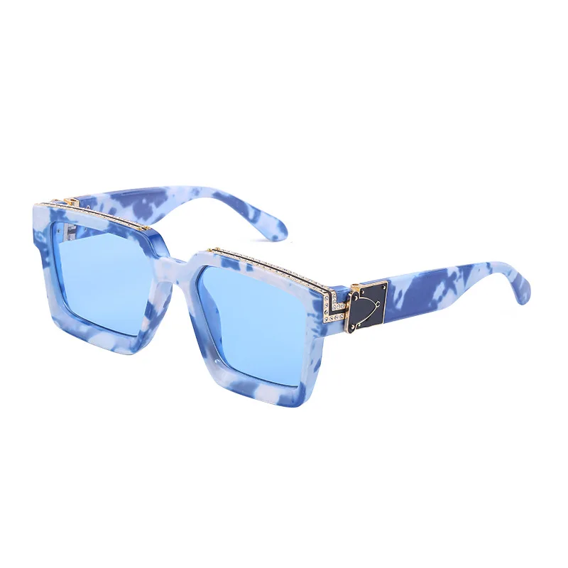 New Diamond-encrusted Large Thick Frame Square Sunglasses Women Golden  Chain Millionaire Sunglasses for Men Shades UV400 Glasses - AliExpress