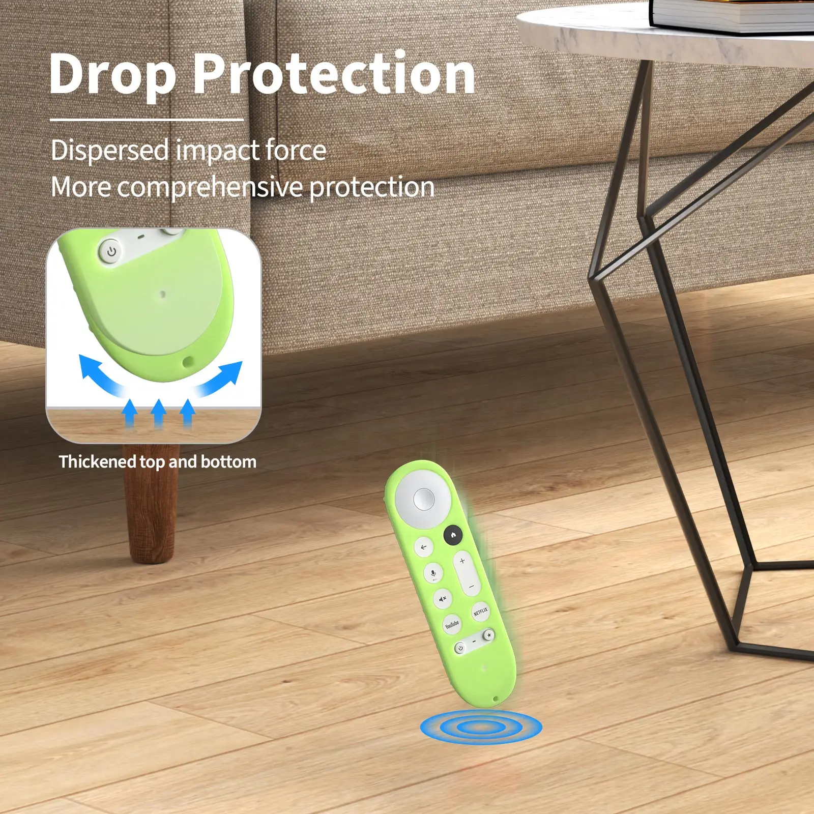 Non-slip Silicone Case for Google TV Remote Control