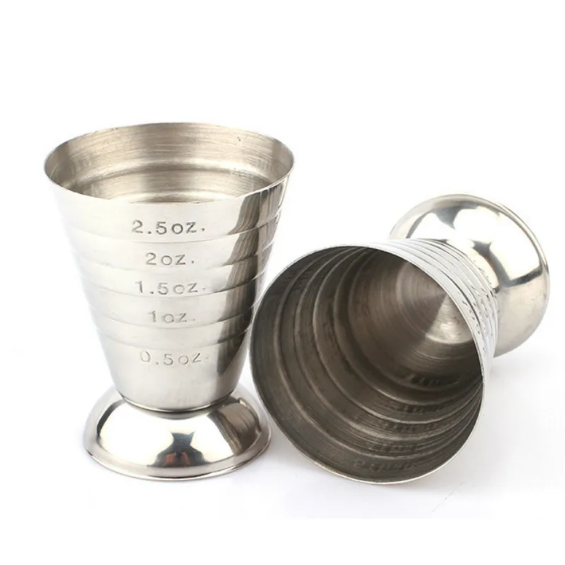 75ml Stainless Steel Cocktail Measuring Jigger Shot Cup Ounce Jigger Bar  Wine Tools Cocktail Liquor Measuring Cup Bartender Tool - AliExpress