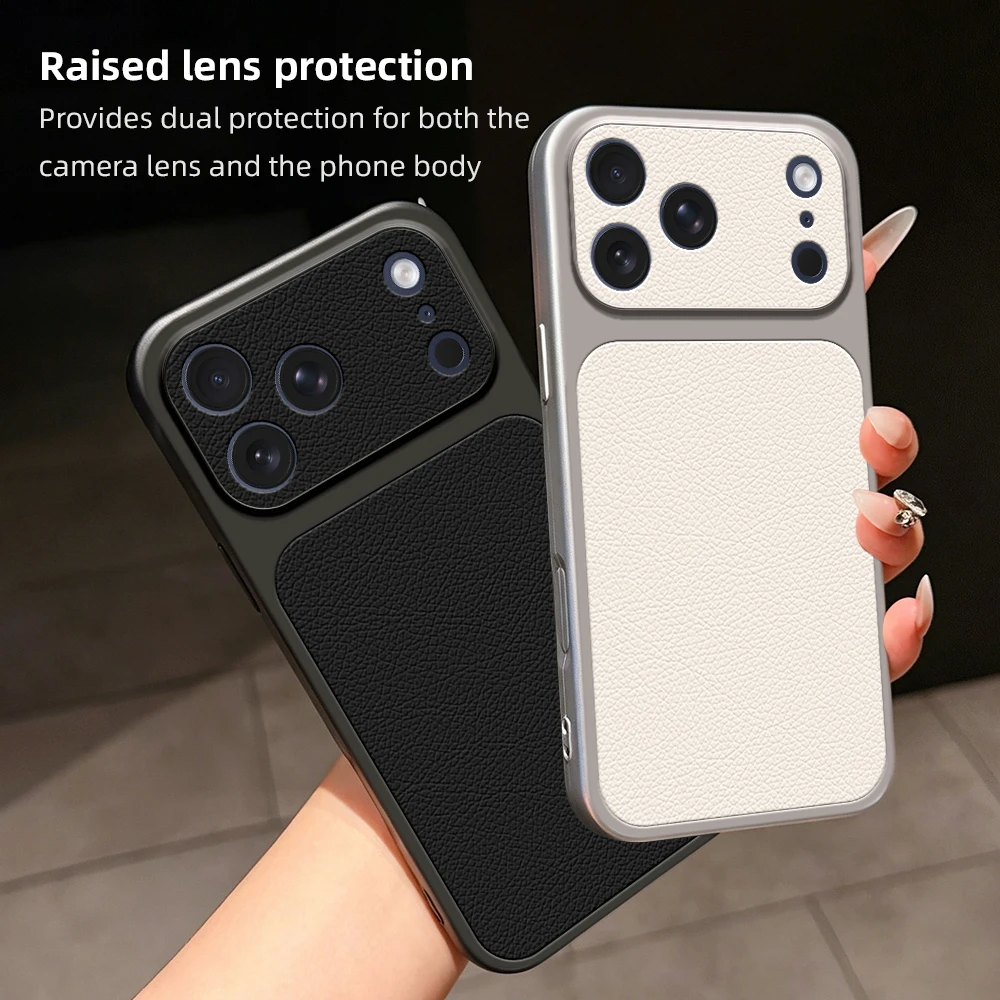 Luxury Leather Case with Lens Protection for Tecno Spark 50 - Matte Finish Back Cover