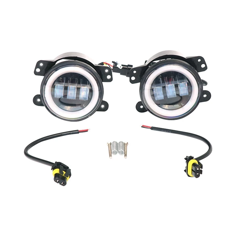 

Fog Lights Assembly For Land Rover Range Rover Discovery 4 LR2 2010-2016 Angel Eye Head Light LED Daytime Running Light