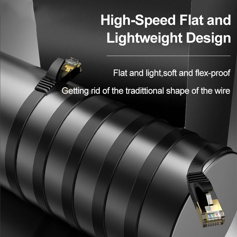 High-Speed CAT7 Ethernet Patch Cable - 10Gb RJ45 LAN Network Cord