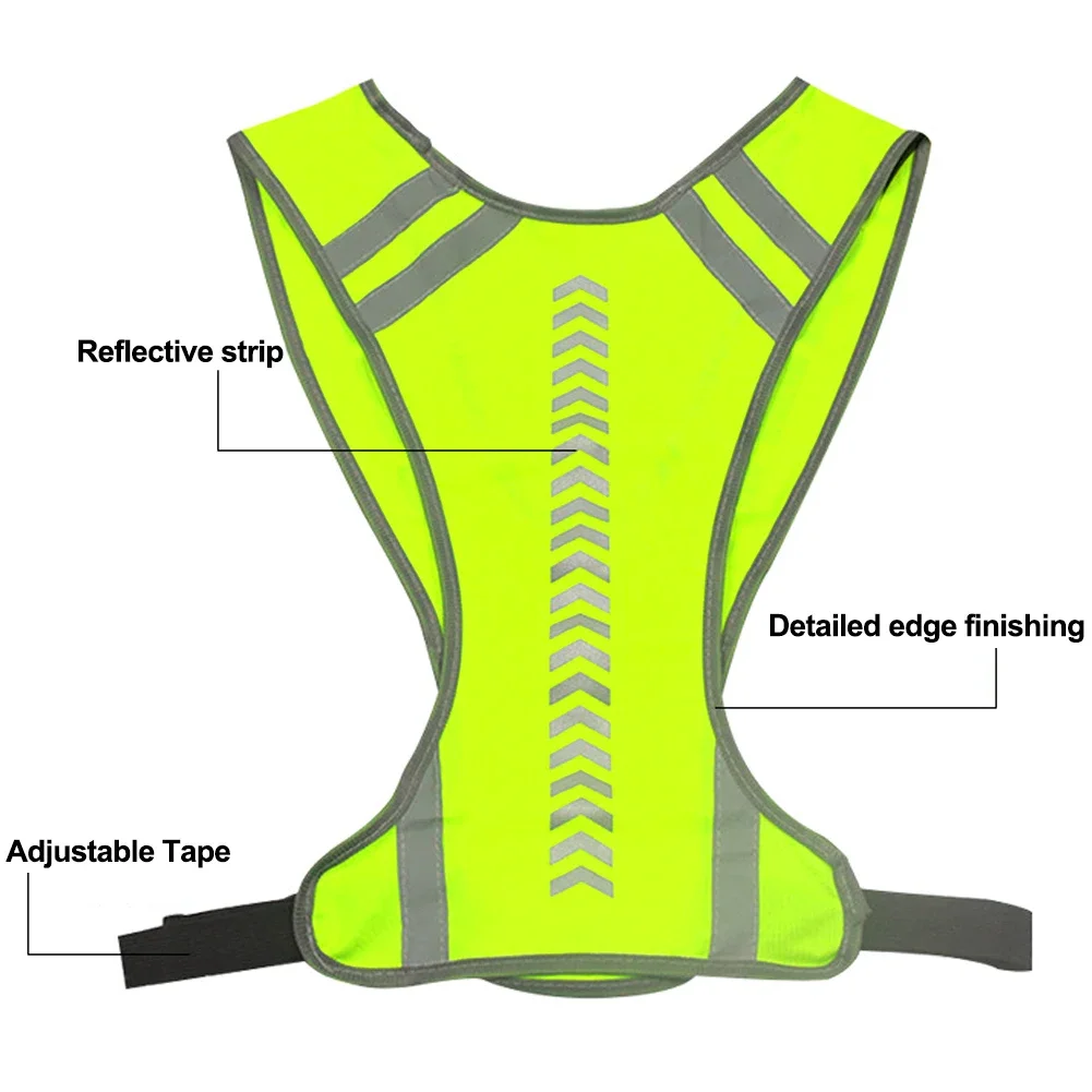 High Visibility Reflective Vest Working Clothes Motorcycle Cycling Sports Outdoor Reflective Safety Clothing Reflective Jacket