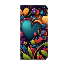 Floral Painted Leather Wallet Phone Case with Card Slot for Redmi Note 11ProPlus (Y1)