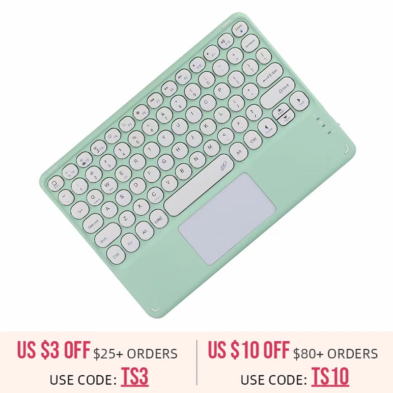 Bluetooth Wireless Keyboard With Touchpad Hebrew Spanish Korean For iPad Pro Air for Xiaomi Huawei Android Windows Tablet | Компьютеры и