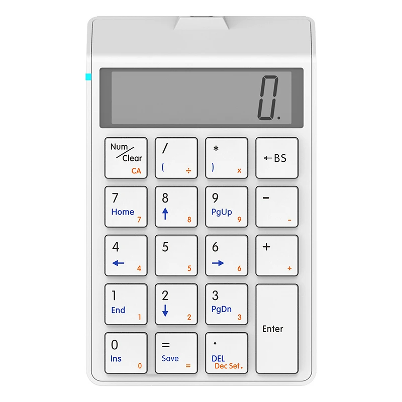 Numeric Keyboard Bluetooth Keypad Digital Calculator with LCD Display Screen Rechargeable For Windows Laptop Android Tablet gaming pc keyboard Keyboards