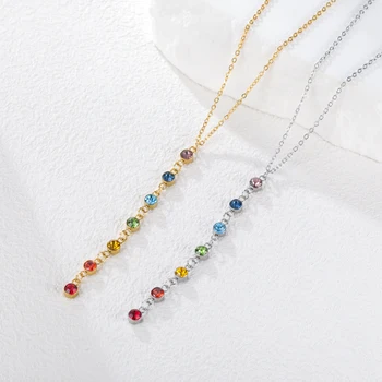 7 Chakra Rhinestone Necklace 1