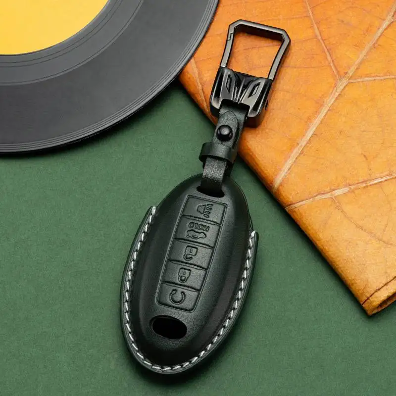 

Умный кожаный чехол для брелока для автомобиля Infiniti FX35 QX60 Q50L/Q70L QX50 QX60 QX70 QX80, чехол для Nissan