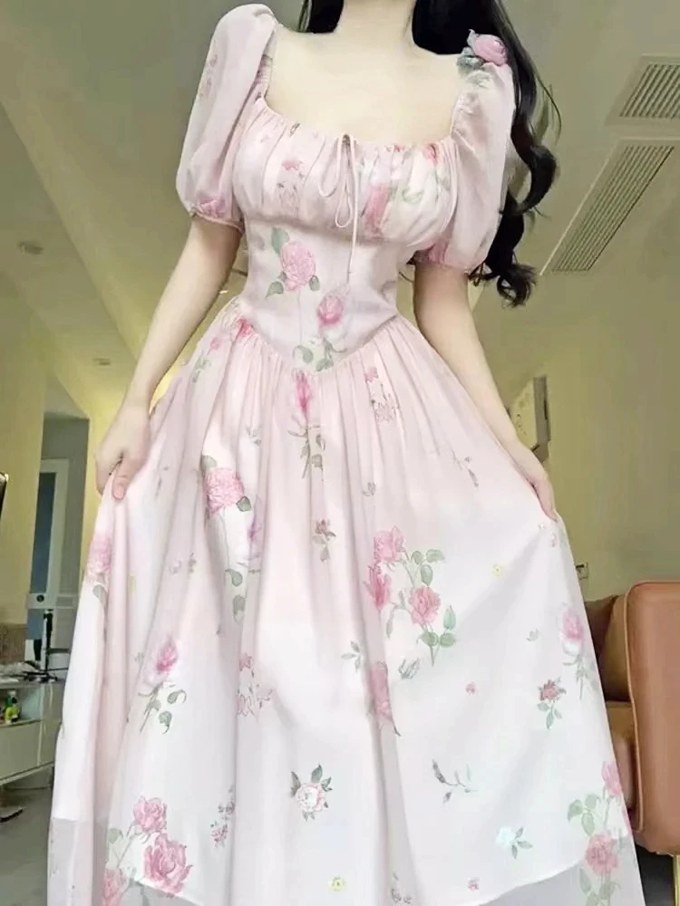 Korean Floral Dress