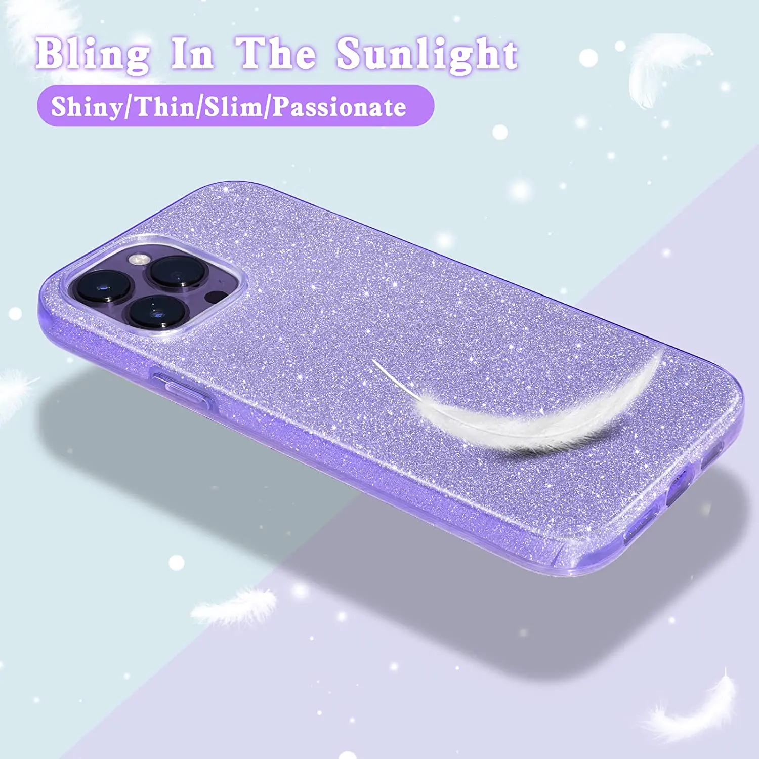 Purple Glitter Sparkle Cute Phone Case