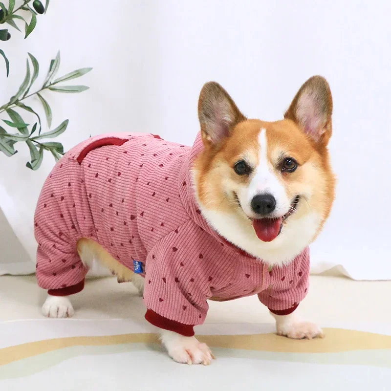 

Одежда для собак Welsh Corgi комбинезон Толстая теплая одежда для домашних животных наряд Померанский Пудель бишон фризе Шнауцер мопса зимние костюмы для собак