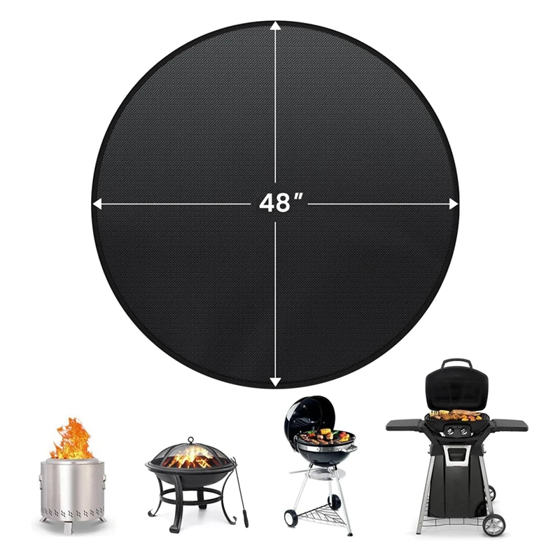 Fire Pit Mat For Solo Stove Bonfire Round Fireproof Solo Stove Mat Portable Fire Pit Pad For Deck Patio Protect 48 Inch