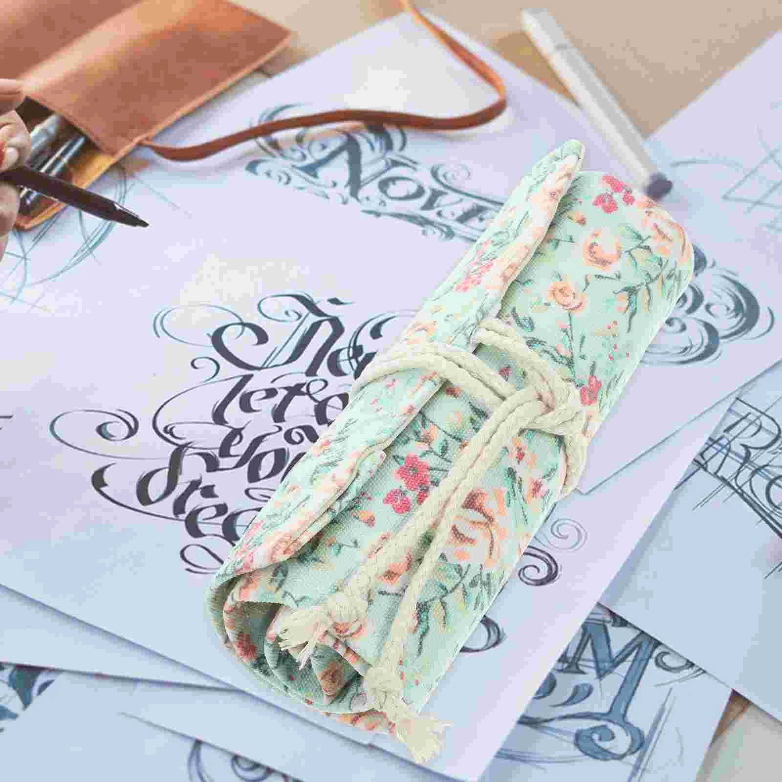 성인용 케이스 롤업 가방, 컬러 펜 보관 여행, 36 슬롯 컬러 연필