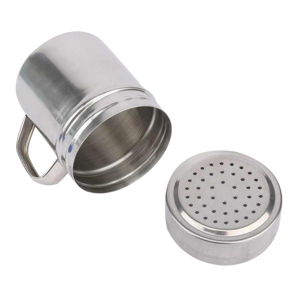 Salt Shaker Spices Bottle Salt Pepper Shakers Spice Bottles Versatile Dispenser Kitchen Tool With Handle Shaker Dredge Barbecue Powder Salt Stainless Steel Pepper Sugar