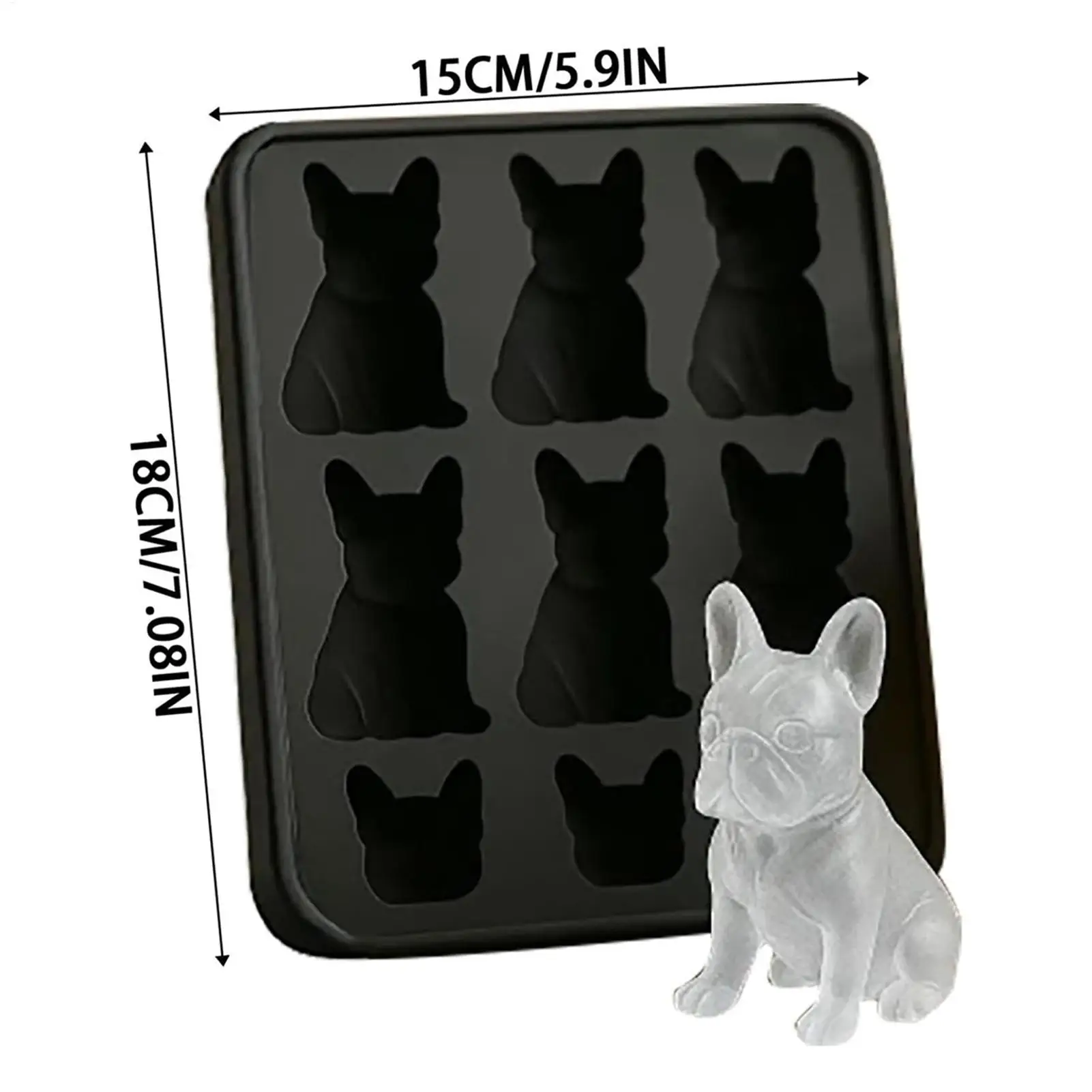 Whiskey Ice Mold 9-Cavity Funny Animal Shape Ice Mold Easy Release Food-Grade Drink Iceblock Maker Reusable Whiskey Iceblock
