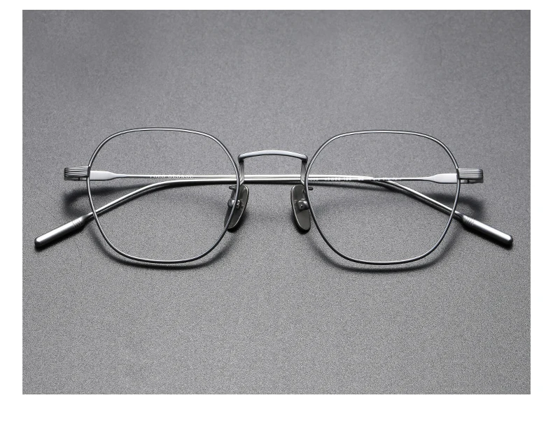 Muzz Women's Full Rim Polygon Square Titanium Eyeglasses 10