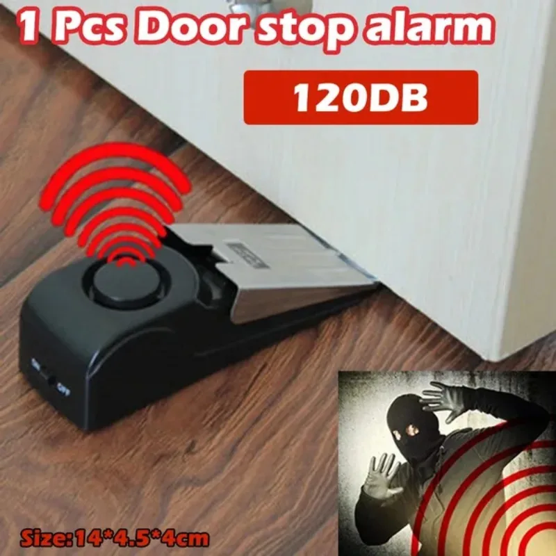 1 Pc Mini Alarm odbojnik alarmowy 120dB świetnie nadaje się do domu korek w kształcie klina, System blokowania blokowania
