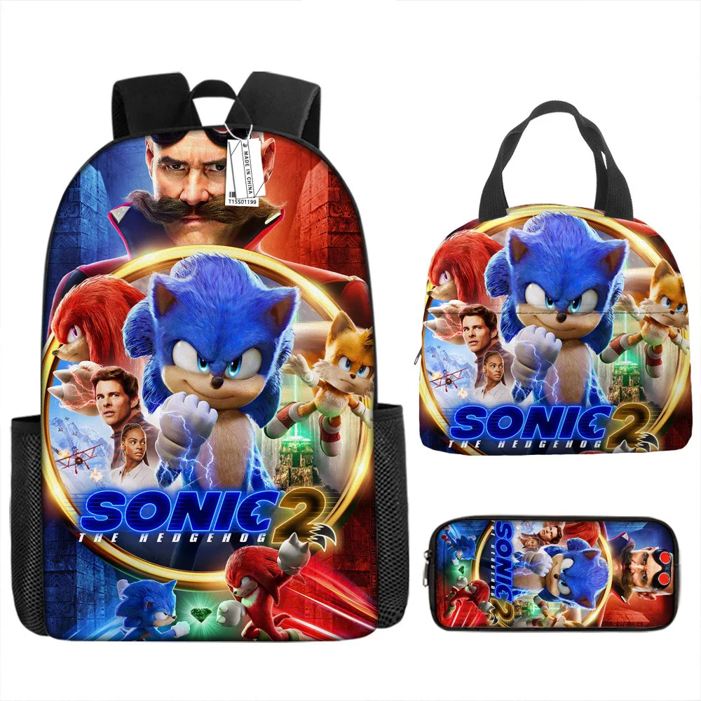 Sonic The Hedgehog 5-piece Backpack & Lunch Bag Set