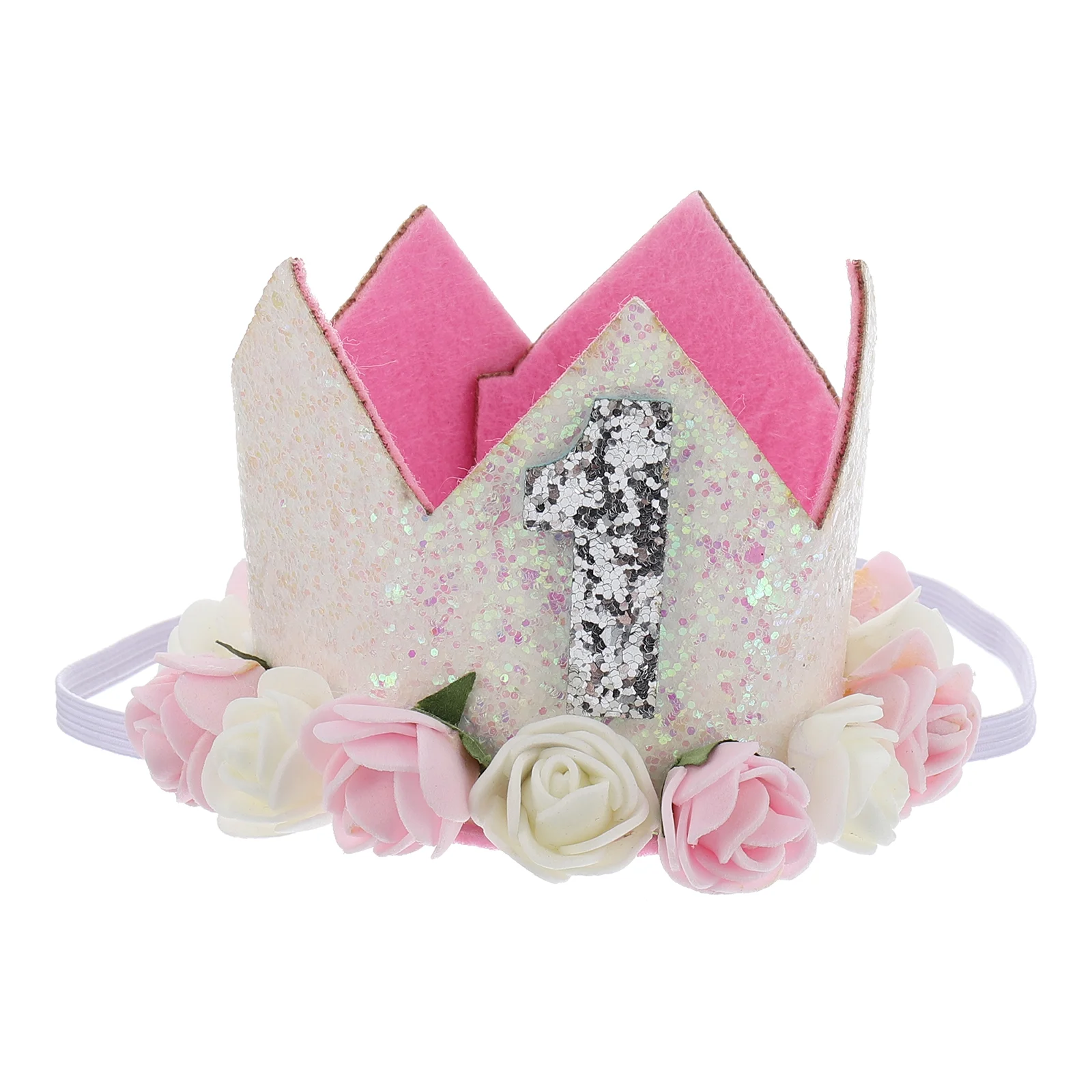 

Baby Crown Lovely Kids Headband Simulated Flower Girl Photo Prop Non-woven Fabric Imitation
