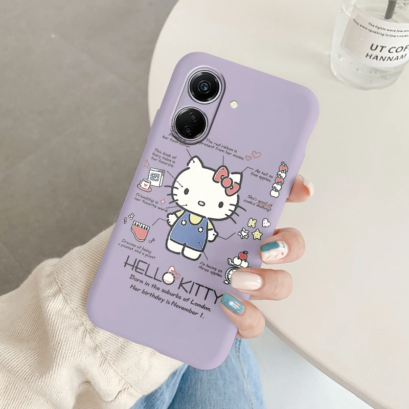 thumbnail image 1 of Bonita funda de teléfono para Xiaomi Redmi 13C, Poco C65, redmi13c, niñas, anticaída, Cinnamoroll, Kuromi, Hello Kitty, cubierta de silicona a prueba de golpes, 1 of 5