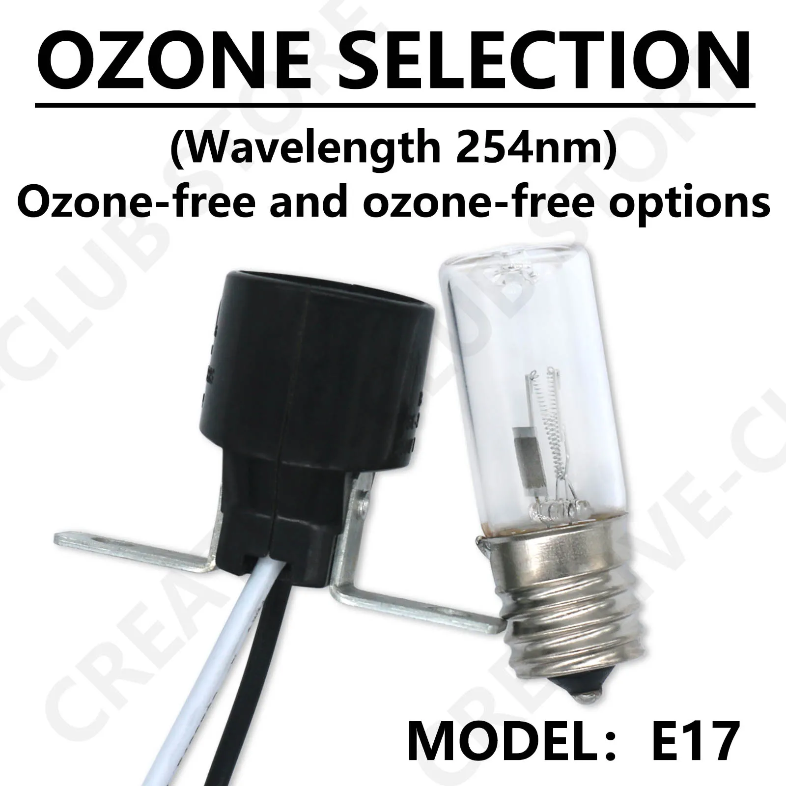 3W Steril Lamp Germicidal Ultraviolet Light UVC Quartz Lamp AC 220V Bactericidal UV Quartz Bulb Sterilization For Dryer