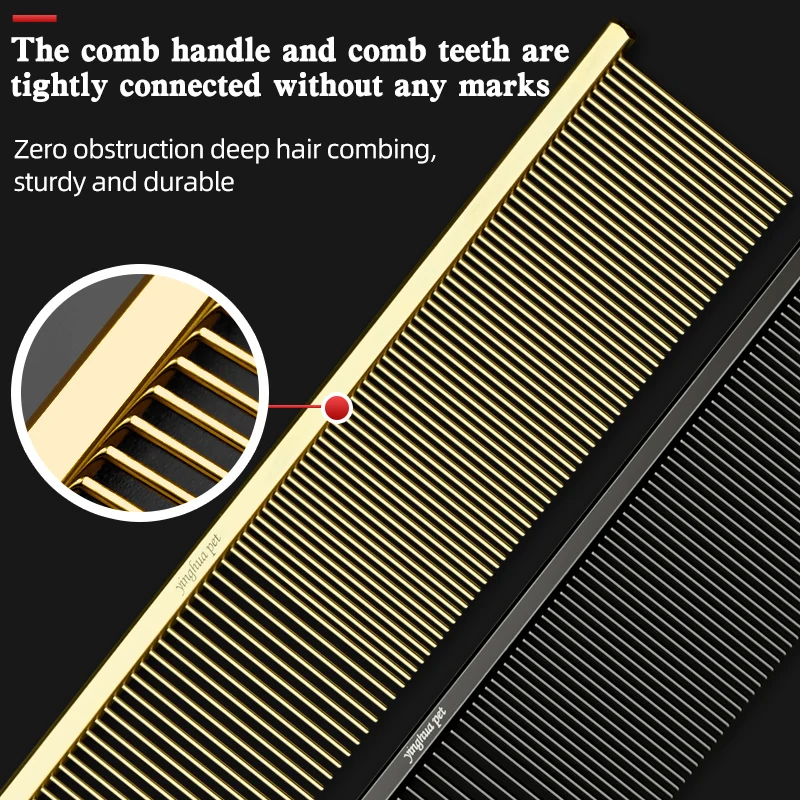 Pet Piano Comb Pick Hair Open Knot Comb Hair Long haired Cat Remove Floating Dense Teeth Sparse Teeth Dog pet hair comb