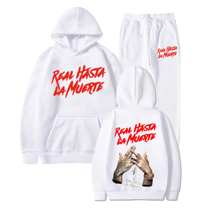 2023 Anuel AA Printed Hoodie Set Sweatshirt Real Hasta La Muerte Casual Sportswear Costume Men's and Women's Anime Hoodie