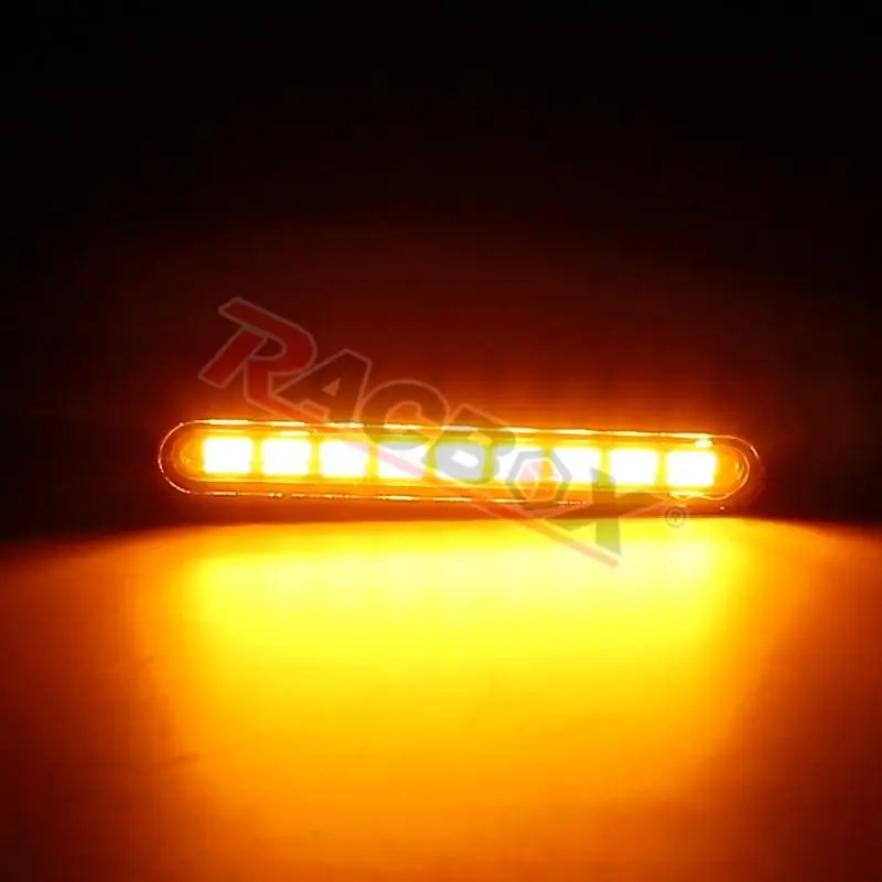 Clignotant LED personnalisé pour moto, lampe de direction de l'eau qui verticalement, Honda, Suzuki, Yamaha, scooter, croiseur de vélo, 12V