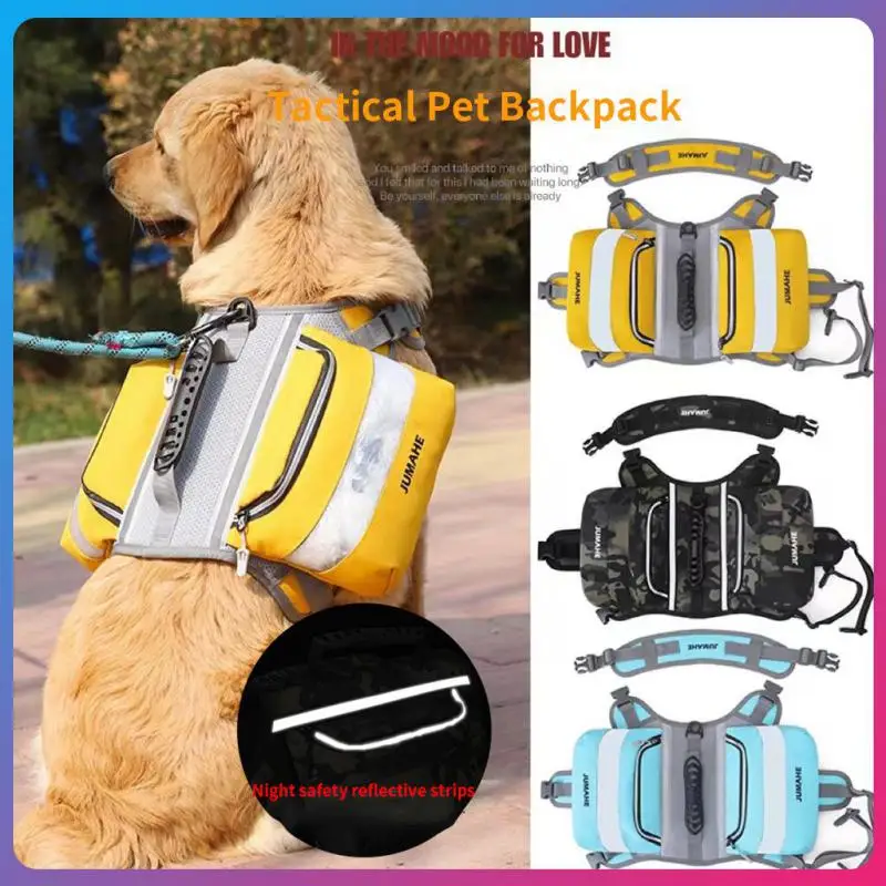 

Уличный рюкзак для домашних животных, для переноски больших и средних питомцев, еды, светоотражающий ранец для переноски питомцев