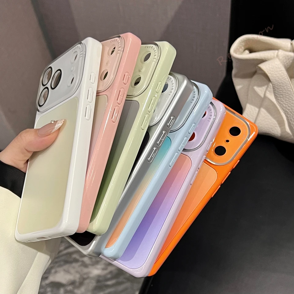 Luxury Square Gradient Phone Case For Iphone 13 14 15 16 17 Pro Max_voghion.com