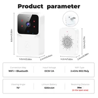Tuya WiFi Video Doorbell Wireless HD Camera IR Alarm Security Smart Home Door Bell WiFi Intercom for Home 6