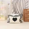 Knit Plaid Heart Tissue Box Heart  Knitting Cotton Thread Napkin Holder Tissue Bag Bedroom Kitchen Desktop Storage Napkins 2