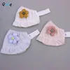 Qunq Summer Thin Applique Floral Kawaii Headband For Baby Girl Fontanelle Cap Newborn Fetal Cap baby Accessories 1