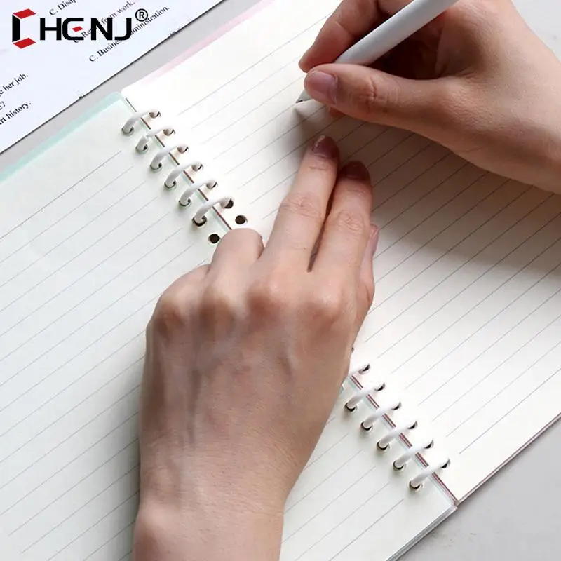 30 Holes Plastic Binder Strip Loose-leaf Binding Ring Spring Spiral Rings for A4 Paper Notebook Stationery Office Supplies