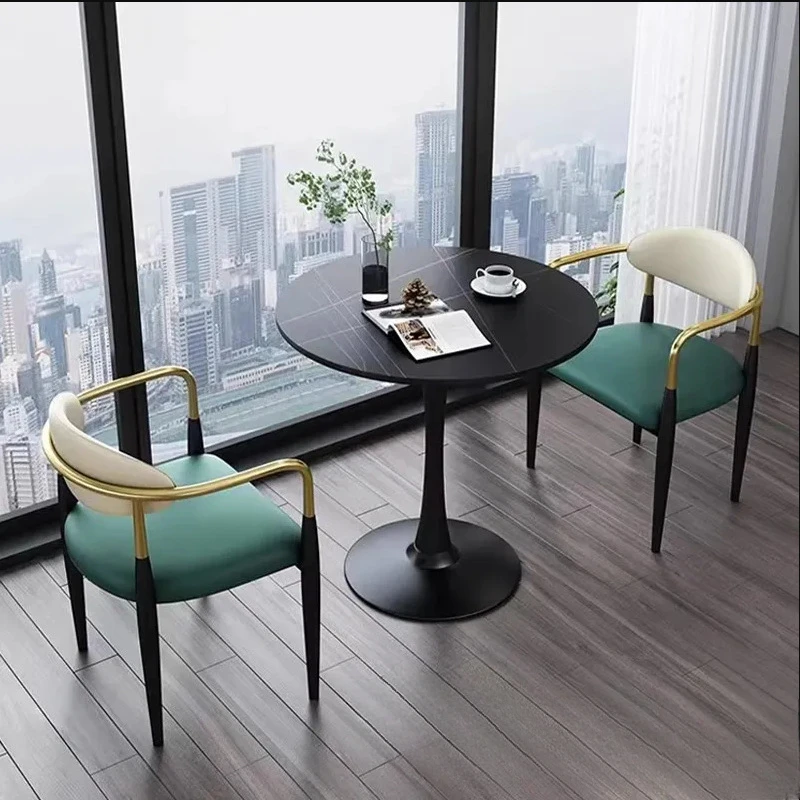 

Dining chairs, light luxury back chairs, modern simple metal chairs, home reception negotiations, bubble tea shop chairs