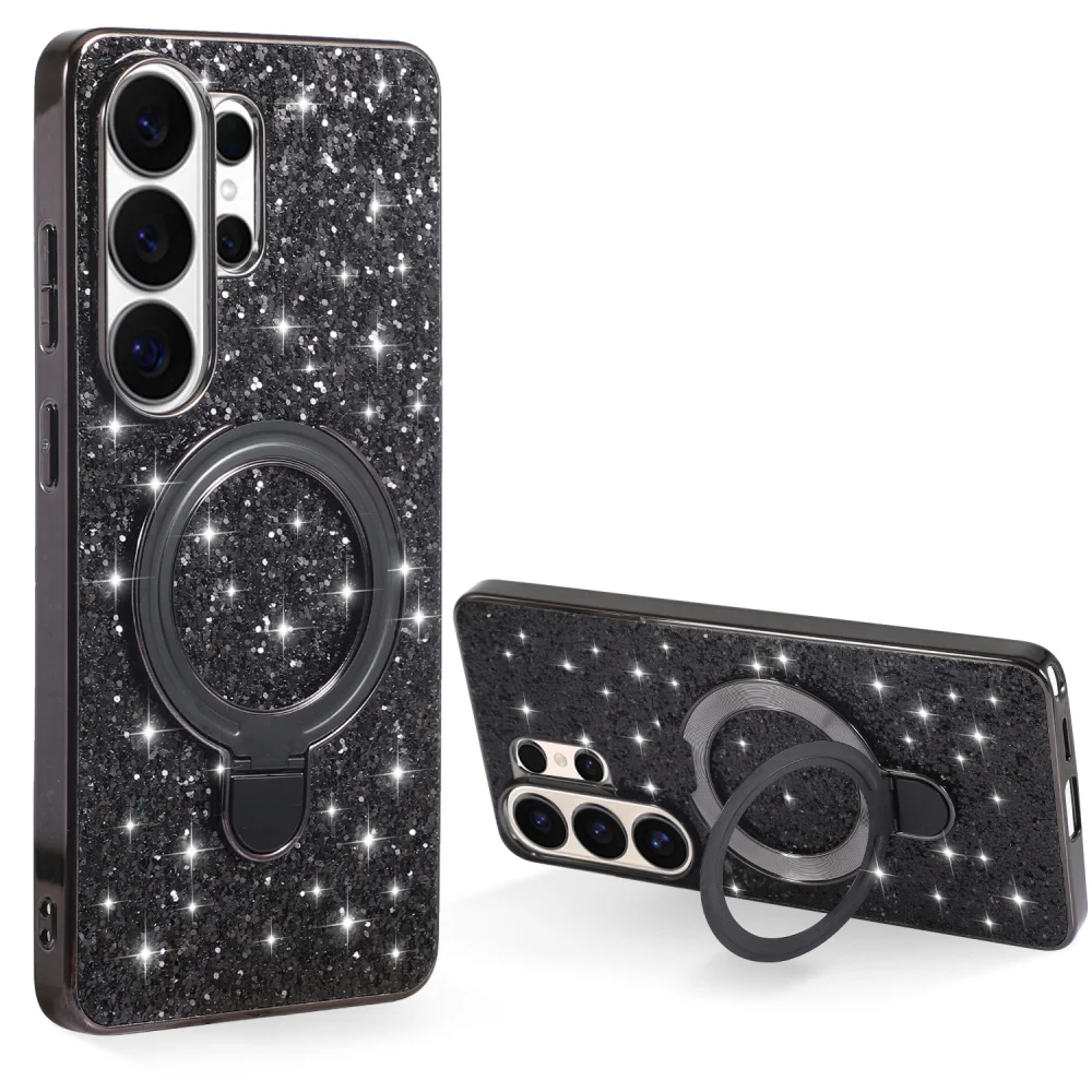 Luxury Glitter Magnetic Bracket Shockproof Phone Case