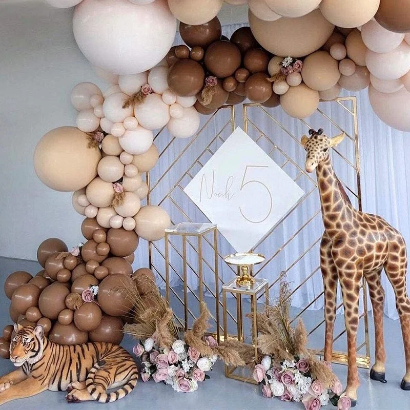 

Jungle Themed Teddy Bear Balloon Garland Arch Set Wedding Thanksgiving Baby Shower Birthday Party Background Decoration