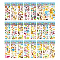 10 Sheets 3D Puffy Stickers for Kids Cute Cartoon Animal Stickers Scrapbook Stickers for Children Gift for Boys and Girls 3