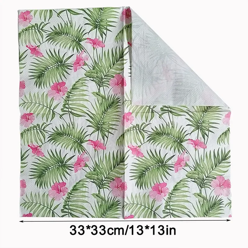 20pcs 33cm 2-Ply Printed Facial Tissue Paper Picnic Birthday Party Wedding Confessions Tissue Full Floral Napkins Decoupage