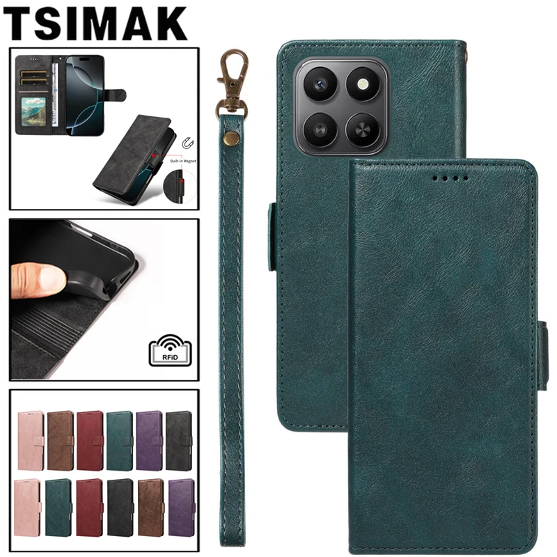 Leather RFID Flip Wallet Phone Case and Cover