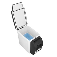 Réfrigérateur Portable 12V pour voiture, 37W, 6l, boîte à médicaments Portable à faible bruit, cosmétique, réfrigérateur Portable pour aliments 4