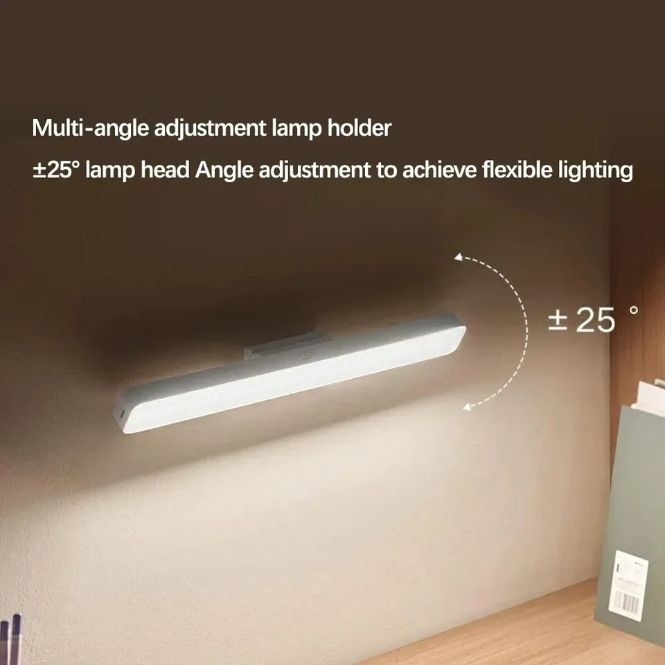 Xiaomi Mijia Magnetic Reading Lamp LED Desk Lamp Ra90 2000mAh Rechargeable Touch Dimming Lamp Type-C Adsorption Bedroom Lamp
